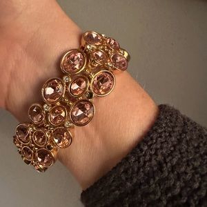 Joan Rivers pink crystal bracelet